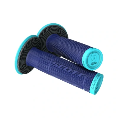 Abbildung von Scott SX II MX Motorrad Griffe inkl.Donut blau/türkis