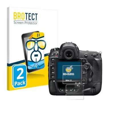 Abbildung von BROTECT (2 Stück Schutzfolie für Nikon D4 Displayschutz Folie Ultra Klar