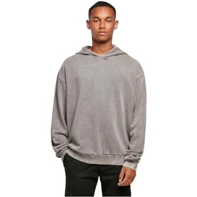 Abbildung von Build Your Brand Herren BY191 Acid Washed Oversized Hoody Kapuzenpullover, Asphalt, XL