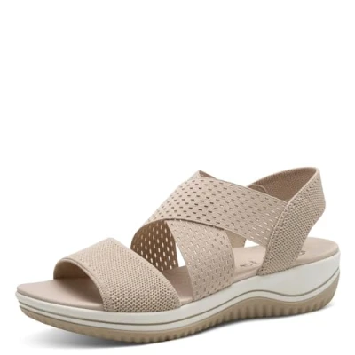 Abbildung von Jana Keilsandalette, Damen, Größe: 40, Beige gold Schuhe