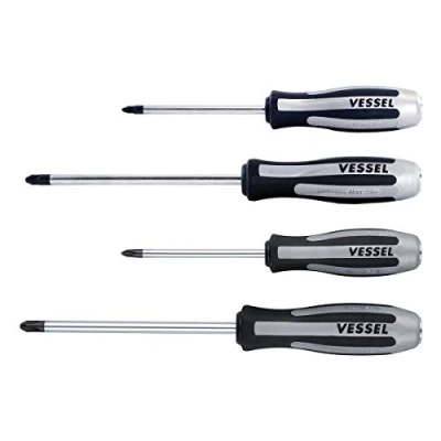 Abbildung von VESSEL Schlagschraubendreher Set Megadora Impacta PH2, PH3, PZ2, PZ3, 4 teilig