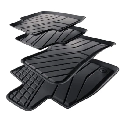 Abbildung von Mossa TPE Fußmatten Auto kompatibel mit Audi A3 8V Hatchback, Sportback, Limousine (2012 2020) schwarz Automatten Autoteppiche S