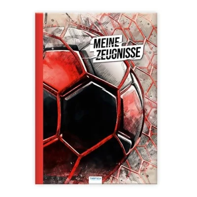 Abbildung von Trötsch Zeugnismappe A4 wattiert Fußball: Geschenkidee zum Schulstart Einschulung Geschenk