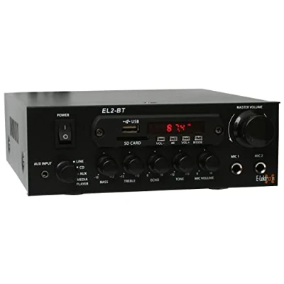 Abbildung von E Lektron EL2 BT Audioverstärker (Anzahl Kanäle: 2, 25,00 W, Class D, FM Radio, Bluetooth Empfänger, USB/SD, Karaoke fähig)