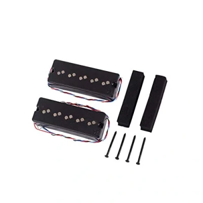 Abbildung von Alnicov Bass Pickups Double Layer Soapbar Humbucker Pickup Set für 5 saitige Bassgitarrenteile