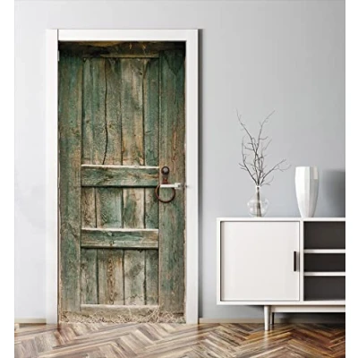 Abbildung von MyMaxxi Tür bekleben mit Türtapete Selbstklebend 90x200 Holztür Shabby verschönern Türfolie Türaufkleber XXL Türbilder Türposter Türklebefolie Wooden Door