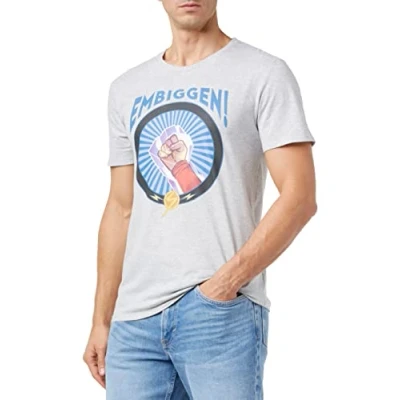 Abbildung von Marvel Herren uxmissmts008 T Shirt, Grau meliert, L