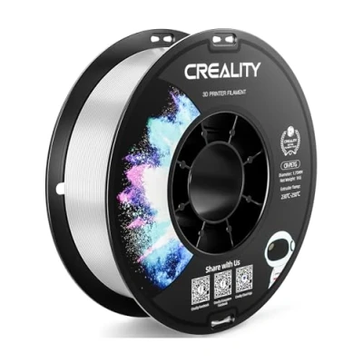Abbildung von CREALITY PETG Filament, 1,75 mm, 3D Drucker 1 kg sauber gewickelte Spule, Maßgenauigkeit ± 0,03 2024 neueste Charge, passend für Ender, Bambu Lab, Anycubic, ELEGOO FDM Drucker, Weiß