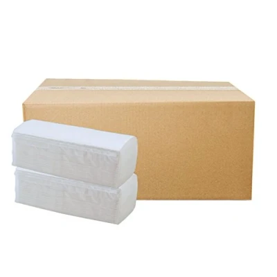 Abbildung von 4.000 Blatt Papierhandtücher Premium Falthandtuch weiß Hochweiß 2 lagig 25 x 23 cm ZZ Falz