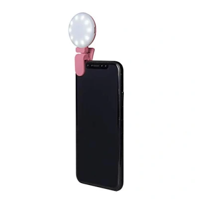 Abbildung von CELLY Selfie Blitzlichtgerät Universal LED Fotoleuchte Schwarz Weiß Pink