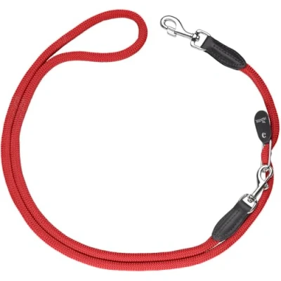 Abbildung von HUNTER FREESTYLE Vario Leine für Hunde, robust, wetterfest, 1,0 x 260 cm, rot