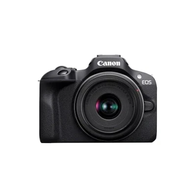 Abbildung von Canon EOS R100 Schwarz + RF S 18 45mm 55 210mm