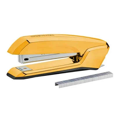 Abbildung von Bostitch Office Ascend 3 in 1 Heftgerät mit integriertem Entferner und Heftklammeraufbewahrung, 20 Blatt Kapazität, Gold Chrom