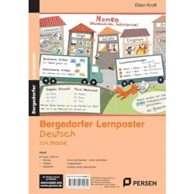 Abbildung von Lernposter Deutsch 3./4.Klasse: 6 Poster für den Klassenraum (Bergedorfer® Lernposter)