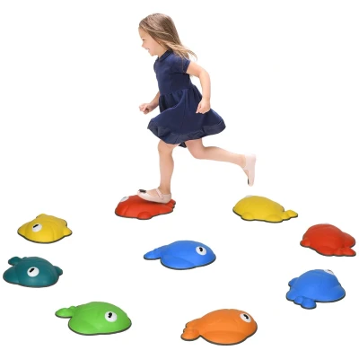 Abbildung von AIYAPLAY Stapelspielzeug Flusssteine, 9 tlg. Balanciersteine für Kinder, (Stapelsteine, tlg), 3 8 Jahre Bunt