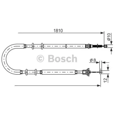 Abbildung von BOSCH 1 987 482 587 Handbremsseil 1784 FIAT: Doblo I Kombi, Cargo
