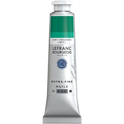 Abbildung von Lefranc Bourgeois 405097 extra feine Ölfarbe in Künstlerqualität aus hochwertigen Pigmenten, lebendige Farben, hohe Lichtechtheit, 40ml Tube Veronesergrün Farbton