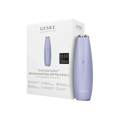Abbildung von Geske SMARTAPPGUIDED Microcurrent Facelift PEN 6 IN 1 Gesichtspflege Zubehör, Größe: One Size, Purple