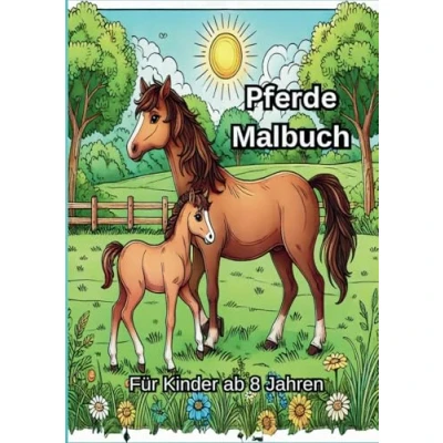Abbildung von Pferde Malbuch: für Kinder ab 8 Jahren: 30 wunderschöne und liebevoll gestaltete Motive Teenager zum Ausmalen Entspannen