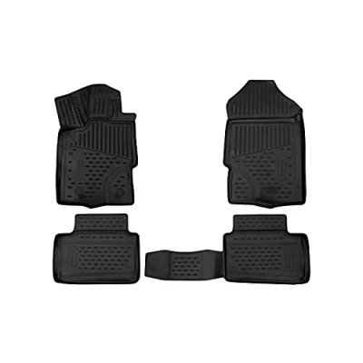Abbildung von Element Passgenaue Fußmatten Gummimatten für for Ford Ranger Supercab 2019 &gt; 4 TLG, shwarz, ajustement mesuré au Laser personnalisé