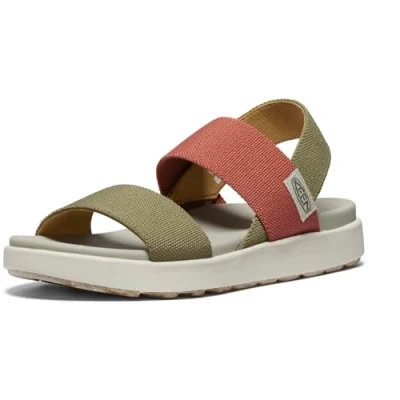 Abbildung von KEEN Damen Elle Backstrap Keilsandale, Martini Olive/Baked Clay, 38 EU