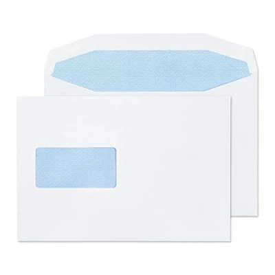 Abbildung von Blake Purely Everyday 4408 Kuvertierhüllen Briefumschläge Naßklebung Mit Fenster Weiß C5+ 162 x 235 mm 90g/m² 500 Stück
