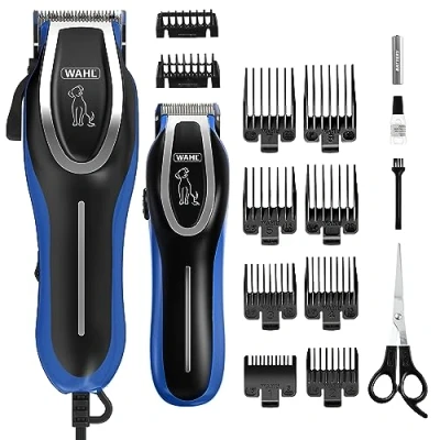 Abbildung von Wahl Komplettes Fellpflege Hundeschermaschine &amp; Trimmer Kit, Schermaschine für Hunde, Fellpflege, geräuscharm, kabelgebundene Haustierschneidemaschine, Haustier Trimmer, Bräutigam Haustiere zu Hause