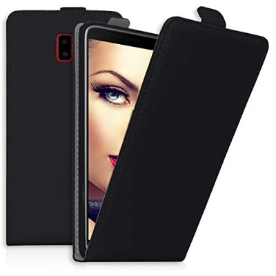 Abbildung von mtb more energy® Flip Case Tasche für Samsung Galaxy J6 Plus, J6+ 2018 (SM J610, 6.0&#039;&#039;) Schwarz Kunstleder Schutz Cover Hülle