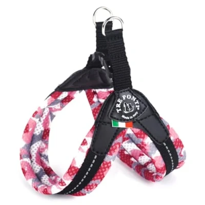 Abbildung von Tre Ponti Geschirr Easy Fit Soft Mesh mit Click Verschluss in div. Farben und Größen, Farbe:Camouflage pink, Größe:Gr 3.5/45 48cm / bis 9kg