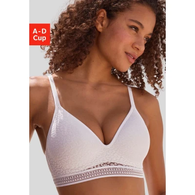 Abbildung von LASCANA Bralette BH, ohne Bügel mit eingearbeitetem Push up Kissen, Dessous