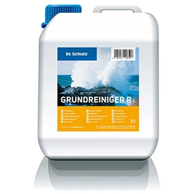 Abbildung von Dr. Schutz Grundreiniger R 5 L für elastische Bodenbeläge Bodenreiniger Vinyl, PVC, CV, Linoleum, Naturstein, Kunststein, Kautschuk Kunststoffreiniger, WPC Reiniger, Fliesenreiniger