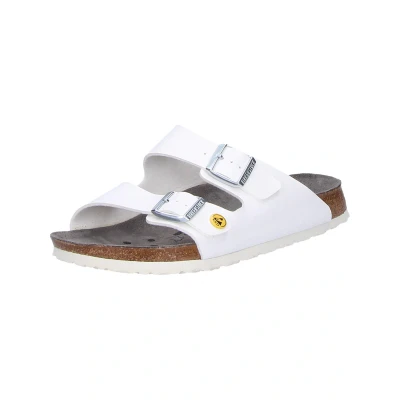 Abbildung von Birkenstock Arizona ESD Pantolette flach, Damen, Größe: 39, Weiß Schuhe