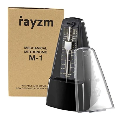 Abbildung von Rayzm Mechanisches Metronom mit hoher Präzision für alle Musikinstrumente (Klavier/Trommel/Violine/Gitarre/Bass &amp; Blasinstrumente), Audible Click Bell Ring, Traditionelle Pyramide