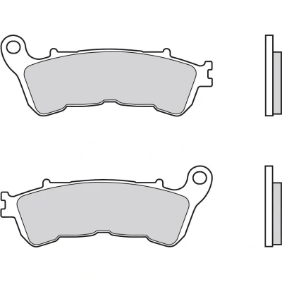 Abbildung von Brembo Bremsbeläge Sintermetall 07HO57.SA 117,6x44,9x8,8mm