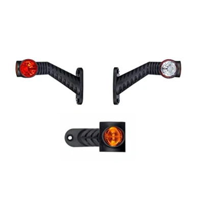 Abbildung von 2 x LED Gummi Begrenzungsleuchte Seitenleuchte 12V 24V mit E Prüfzeichen Positionsleuchte Auto LKW PKW Wohnwagen KFZ Lampe Leuchte Licht Weiß Rot Orange
