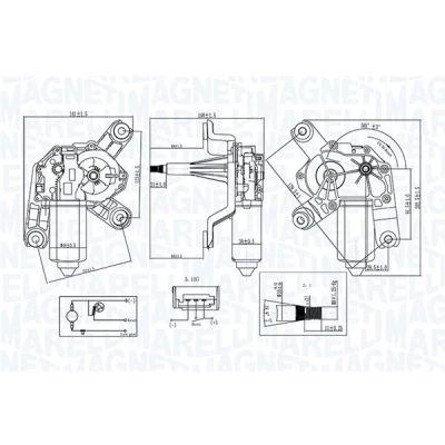 Abbildung von Wischermotor MAGNETI MARELLI 064070900010