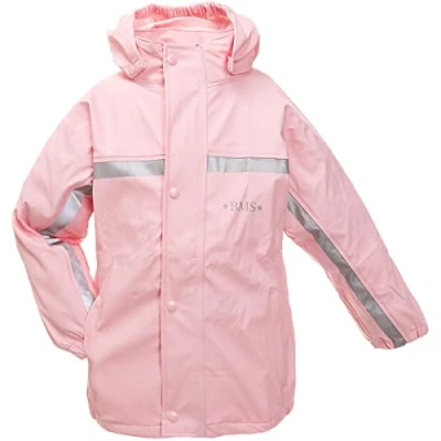 Abbildung von BMS Buddeljacke, Regenjacke für Kinder mit abnehmbarer Kapuze in rosa Größe 74
