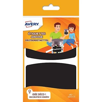 Abbildung von Avery Etiketten, schieferfarben, 10 95 x 63 mm, schwarz