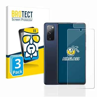 Abbildung von BROTECT Schutzglas für Samsung Galaxy S20 FE (Display+Kamera) (3 Stück) Schutzfolie Panzer Folie Glas [Extrem Kratzfest 9H, Anti Fingerprint,