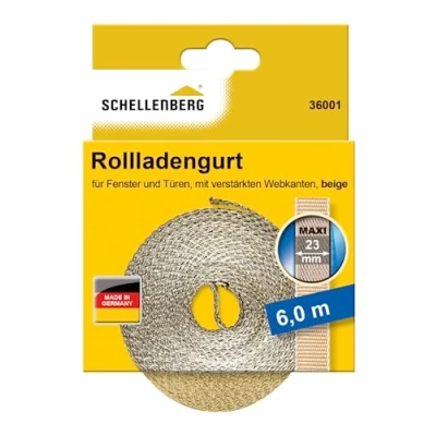 Abbildung von SCHELLENBERG Rollladengurt &quot;Maxi, 23 mm, 6 m Länge&quot;, Gurtband erhältlich in unterschiedlichen Farben