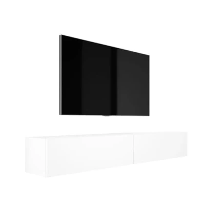 Abbildung von 3E 3xE living.com Hängendes TV Schrank Modernes Design A: B: 2 x 100 cm, H: 34 T: 32 Weiss Matt