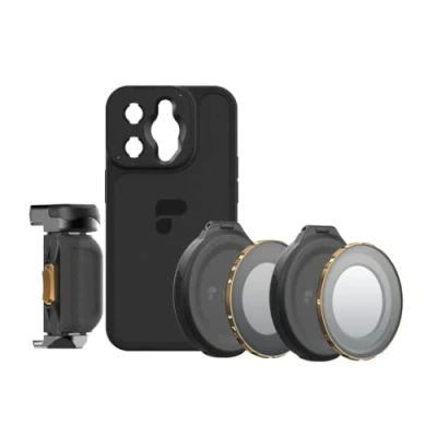 Abbildung von PolarPro LiteChaser iPhone 14 Pro Filmmaking Kit Inkl. Case Grip VND 3 5 Filter CP Für Mobile Content Creators