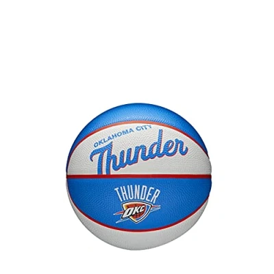 Abbildung von Wilson MINI Basketball TEAM RETRO, OKLAHOMA CITY THUNDER, Outdoor, Gummi, Größe: