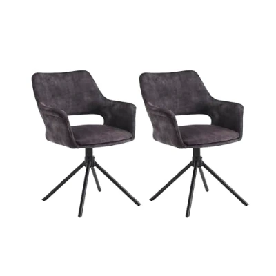 Abbildung von byLIVING Esszimmerstuhl &quot;Eleonore 2er Set&quot;, (Set), 2 St., Samtvelours Vintage, drehbarer Stuhl mit gemütlicher Polsterung in verschiedenen Stoffen