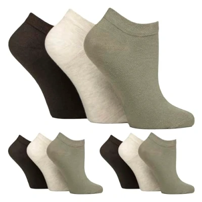 Abbildung von Gentle Grip 9 Paar Diabetiker Socken Damen Kurz Sneaker Extra Weit für Geschwollene Füße