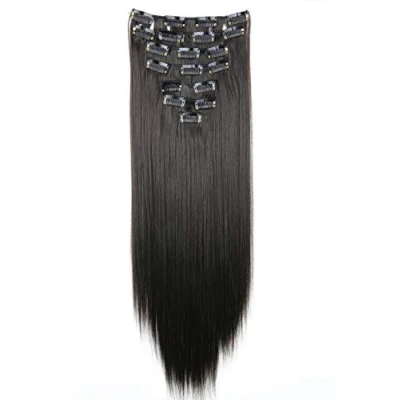 Abbildung von CAISHA XL 60cm 7 Teile Set CLIP IN EXTENSIONS Jenny Haarverdichtung Haarverlängerung Glatt Schokobraun CE24