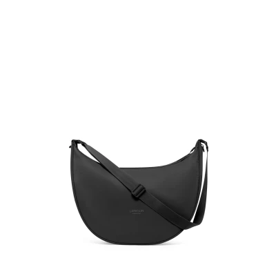 Abbildung von LARKSON Crossbody Bag Damen &amp; Herren Schwarz Solveig Large Große Umhängetasche im Halbmond Style Tasche mit 16 Zoll Laptopfach Moon Wasserabweisend