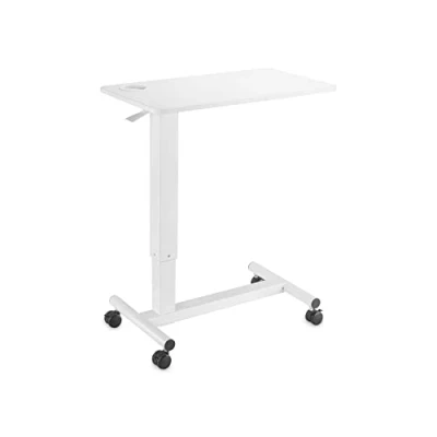 Abbildung von PureMounts® höhenverstellbarer Beistell Tisch mit Gasdruckfeder, intergierter Getränkehalter, Laptop Tisch, 71 106 cm, weiß