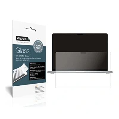 Abbildung von dipos I 2X Displayschutz matt kompatibel mit Apple MacBook Pro 16 Zoll (2021) Schutzfolie 9H Anti Shock