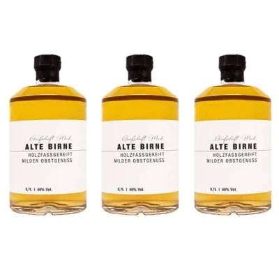Abbildung von Grafschaft Mark Alte Birne Schnaps 3 x 0,7 L 40% vol. Alkohol milder, holzfassgelagerter Obstbrand aus Deutschland fein fruchtiges Aroma von Birnen hochwertige Spirituose